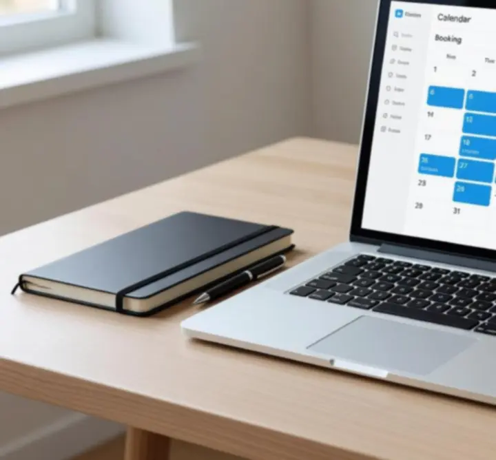Podgląd interfejsu kalendarza rezerwacji sprzątania