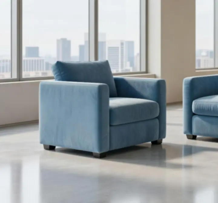 Czysta, odświeżona tapicerka w nowoczesnym biurze